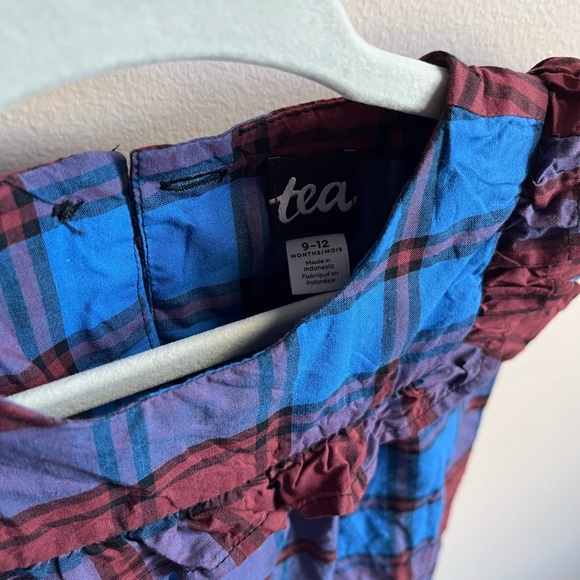 TEA Collection Family Plaid Ruffle Romper | Size 9-12 Months | Plaid - Picture 3 of 4